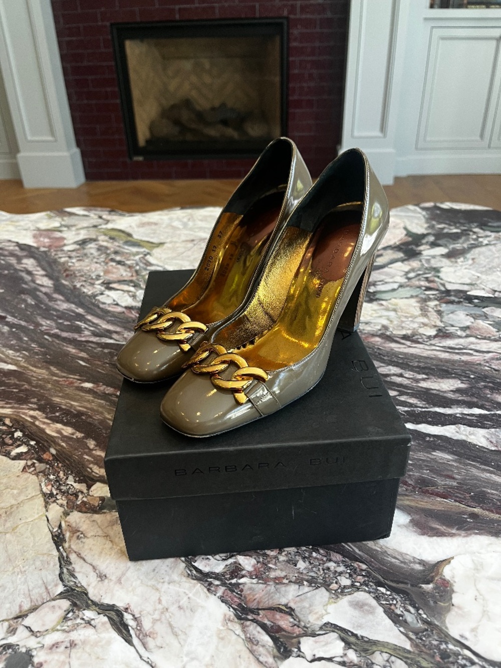 Barbara Bui Gloss Nature Heels (Size US 7)